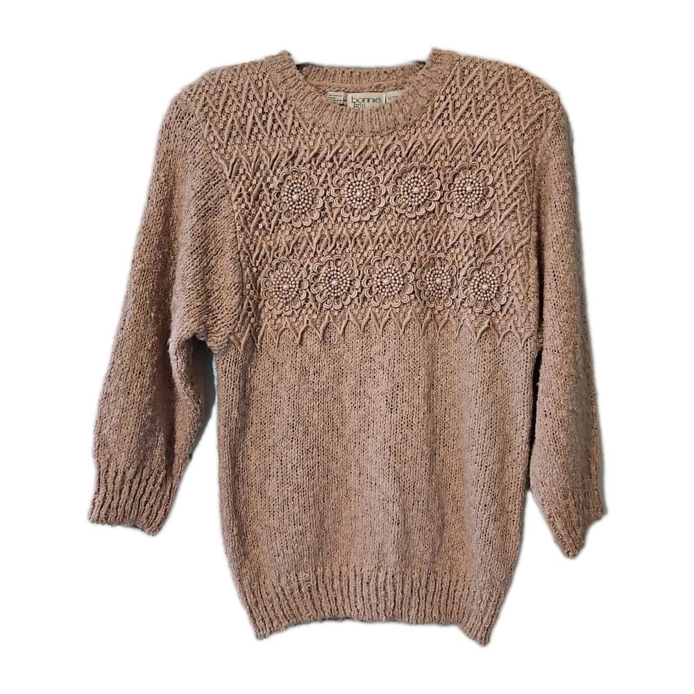 Bonnie And Bill By Holly Sweater Women's Small Pink Vintage Princess Grandmacore